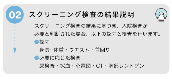 スクリーニング検査の結果説明