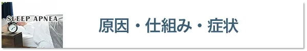 睡眠時無呼吸症候群の原因・仕組み・症状